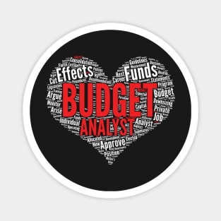 Budget Analyst Heart Shape Word Cloud Design Finance design Magnet